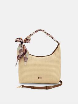 CARPISA ITALIA - Women Michelle Cream Handbag with Detachable Strap (L)