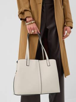 Accessorize London - Women Cream Shoulder Bag with Detachable Strap