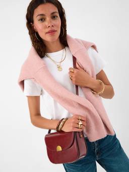 Accessorize London - Women Brown Ochre Boxy Sling Bag