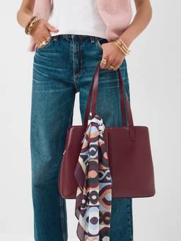 Accessorize London - Women Burgundy Solid Shoulder Bag with Detachable Strap