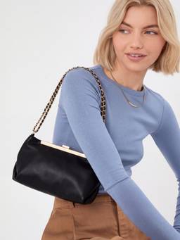 Accessorize London - Women Black Chain Shoulder Bag
