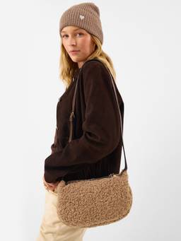 Accessorize London - Women Beige Shearling Sling Bag