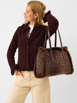 Accessorize London - Women Brown Leopard Printed Shoulder Bag