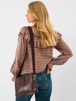 Accessorize London - Women Brown Webbing Strap Sling Bag