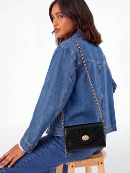 Accessorize London - Women Black Compact Sling Bag