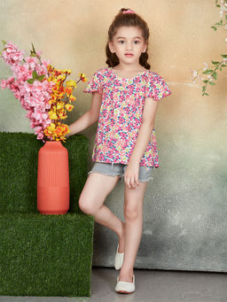 Lil Peacock - Multi-Color Girls Top