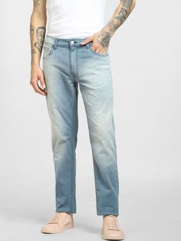 Jack & Jones - Light Blue Low Rise Washed Slim Jeans