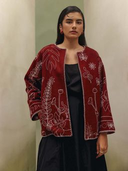 NOIB - Daria Jacket - Burgundy (Wool)