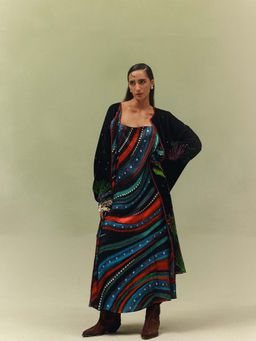 NOIB - Black Demi Reversible Shrug - Night Safari