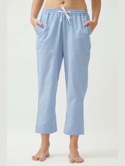 Saltpetre - Summer Ecru Sky Blue Cotton Pants