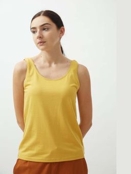 Saltpetre - Yellow Organic Knit Cotton Tank Top