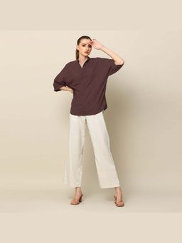 Saltpetre - Cliff And Coast Set Of 2 Coffee Brown Top And Pants