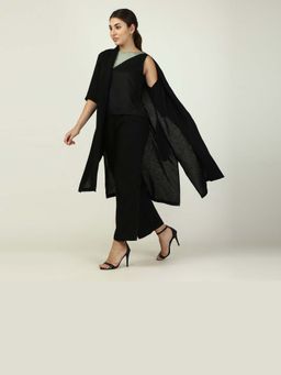 Saltpetre - Harlem Set Of 3 Black Top And Pants With Long Shirt