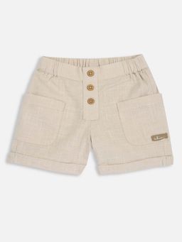 Chicco - Boys Beige Solid Shorts