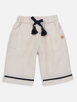Chicco - Girls Light Beige Natural Solid Trouser