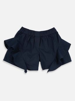 Chicco - Girls Navy Blue Solid Shorts