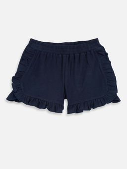Chicco - Girls Navy Blue Solid Shorts