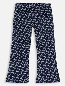 Chicco - Girls Navy Blue Printed Pant