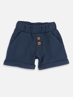 Chicco - Boys Medium Navy Blue Solid Shorts
