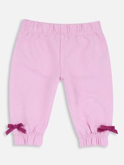 Chicco - Girls Baby Pink Solid Joggers