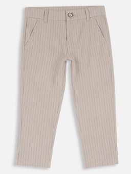 Chicco - Boys Natural Beige Striped Trouser