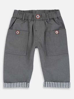 Chicco - Boys Medium Grey Solid Trouser
