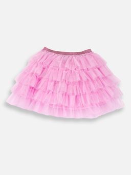 Chicco - Girls Medium Pink Layered Skirt