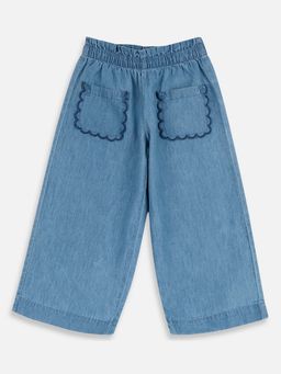 Chicco - Girls Medium Light Blue Solid Palazzo