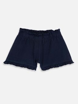 Chicco - Girls Navy Blue Solid Shorts