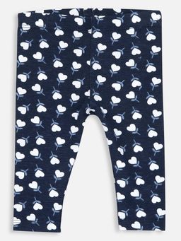 Chicco - Girls Navy Blue Printed Leggings