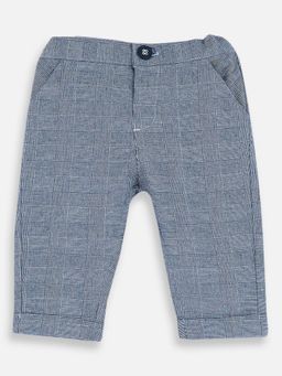 Chicco - Boys Grey Checked Cotton Trouser