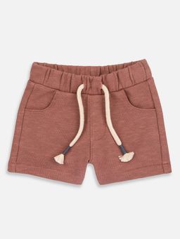 Chicco - Boys Light Brown Solid Shorts