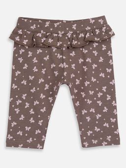 Chicco - Girls Medium Brown Printed Leggings