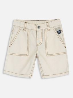Chicco - Boys Beige Solid Shorts
