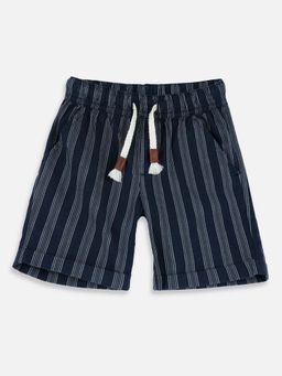 Chicco - Boys Navy Blue Striped Shorts