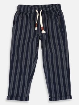 Chicco - Boys Navy Blue Striped Trouser