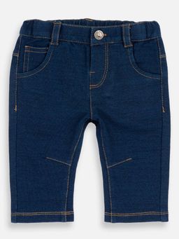 Chicco - Boys Blue Solid Denim Jeans