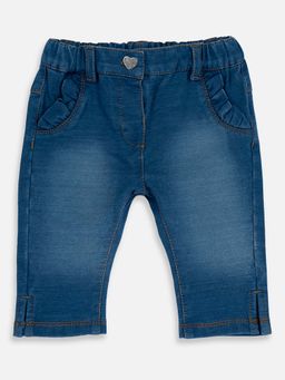 Chicco - Girls Medium Blue Solid Jeans