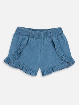 Chicco - Girls Blue Solid Shorts