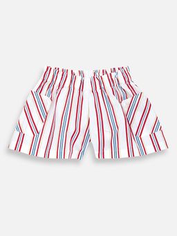 Chicco - Girls White and Red Striped Shorts