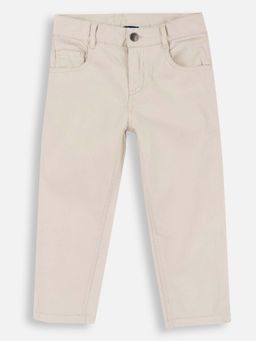 Chicco - Boys Medium Beige Solid Trouser