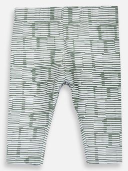Chicco - Girls Medium Green Printed Leggings