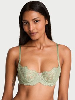 Victoria's Secret - Dream Angels Wicked Green Unlined Lace Balconette Bra