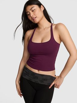 Victoria's Secret - PINK All-Day Cotton Square-Neck Bra Purple Tank
