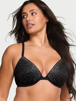 Victoria's Secret - Very Sexy Lightly Padded Plunge Demi Sparkle Crystal Shine Strap Bra