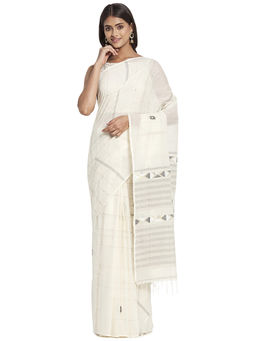 Fabindia - Natural Jamdani Cotton Saree