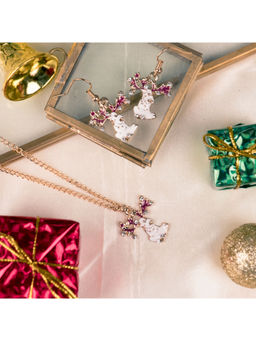 Arendelle - Christmas Reindeer Pendant and Earrings Set