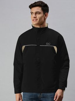 SHOWOFF - Men Black High Neck Reversible Jacket