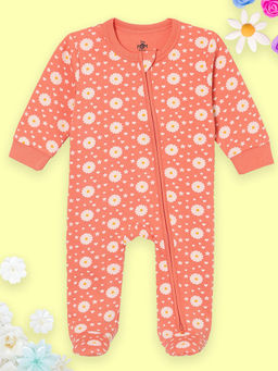 The Mom Store - Unisex Coral Printed Romper
