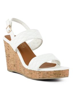 London Rag - Solid White Wedges